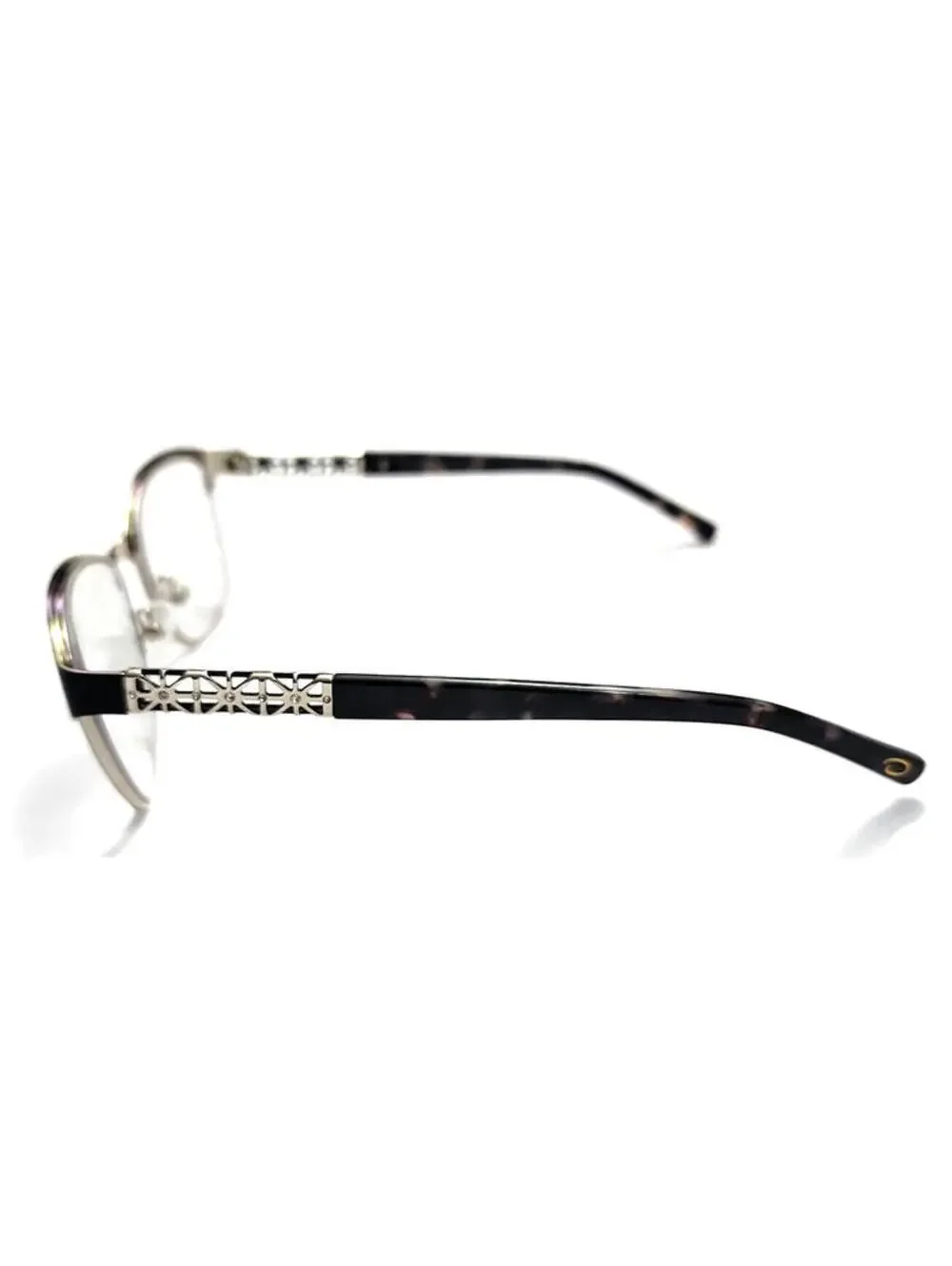 Oscar De La Renta OSL467 001 Black Metal Silver Eyeglasses 53-16 135